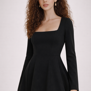 Bianca Structured Square Neck Mini Dress