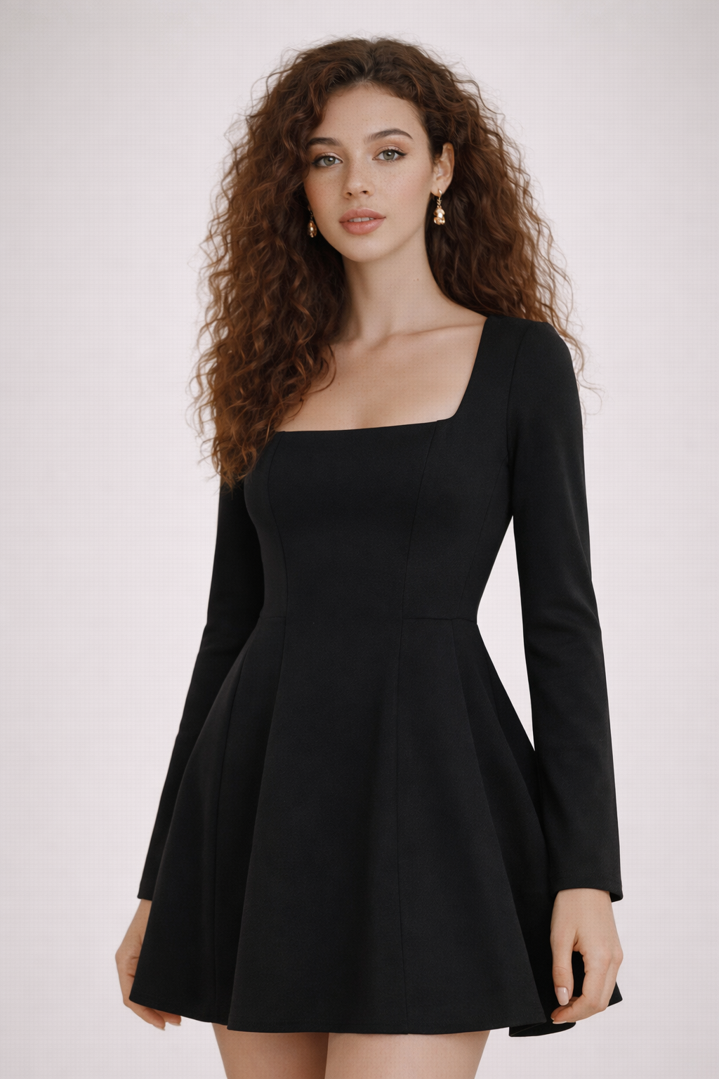 Bianca Structured Square Neck Mini Dress