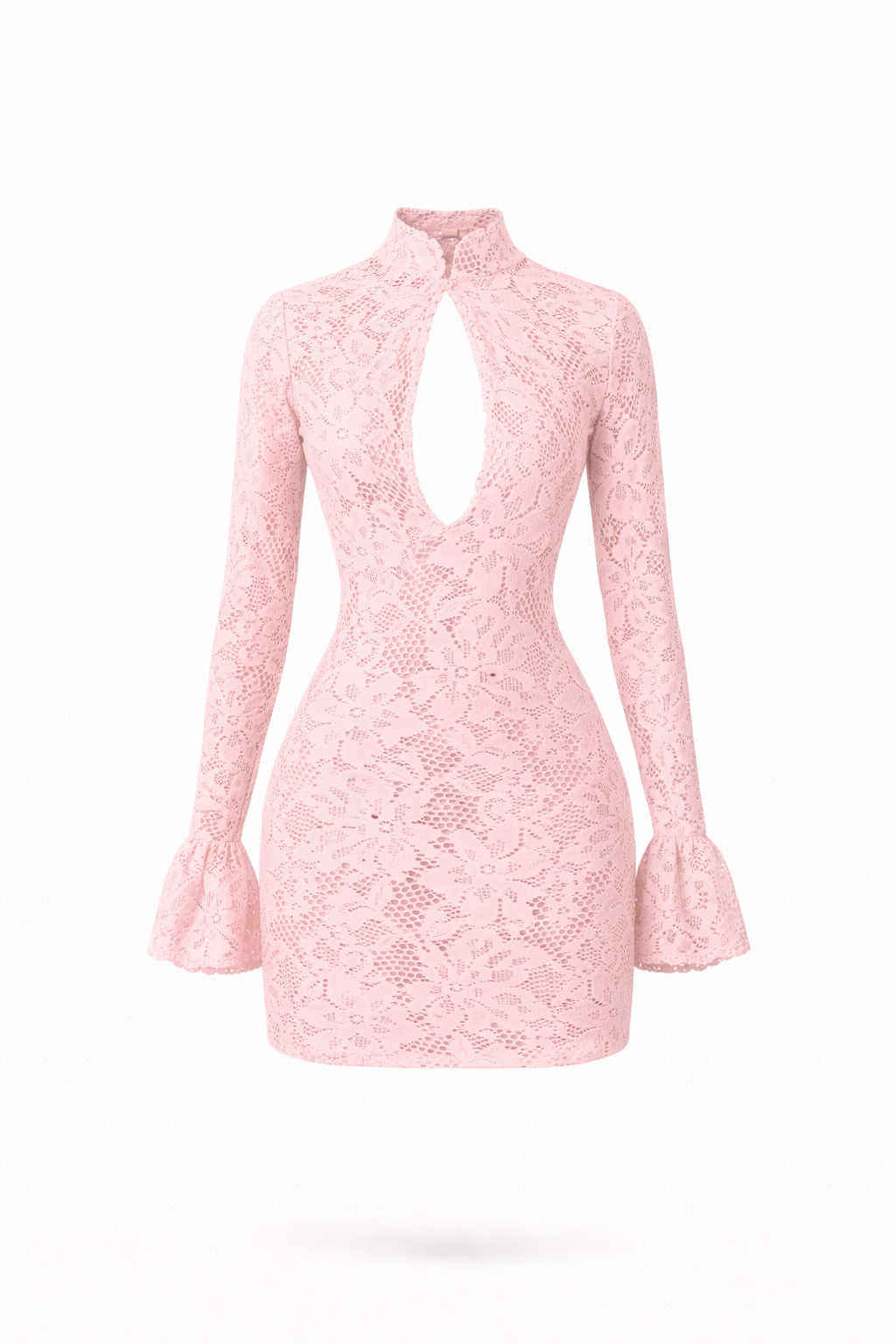 Delilah Lace Keyhole Mini Dress