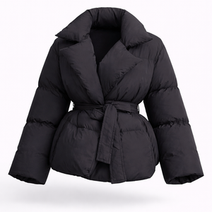 OSLO PUFFER — Belted Longline Quilted Jacket