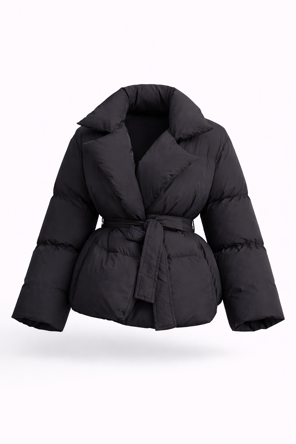 OSLO PUFFER — Belted Longline Quilted Jacket