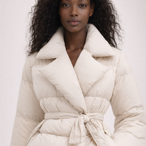 OSLO PUFFER — Belted Longline Quilted Jacket