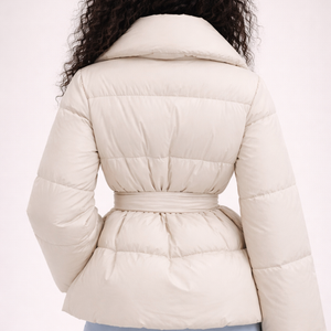 OSLO PUFFER — Belted Longline Quilted Jacket