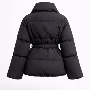 OSLO PUFFER — Belted Longline Quilted Jacket