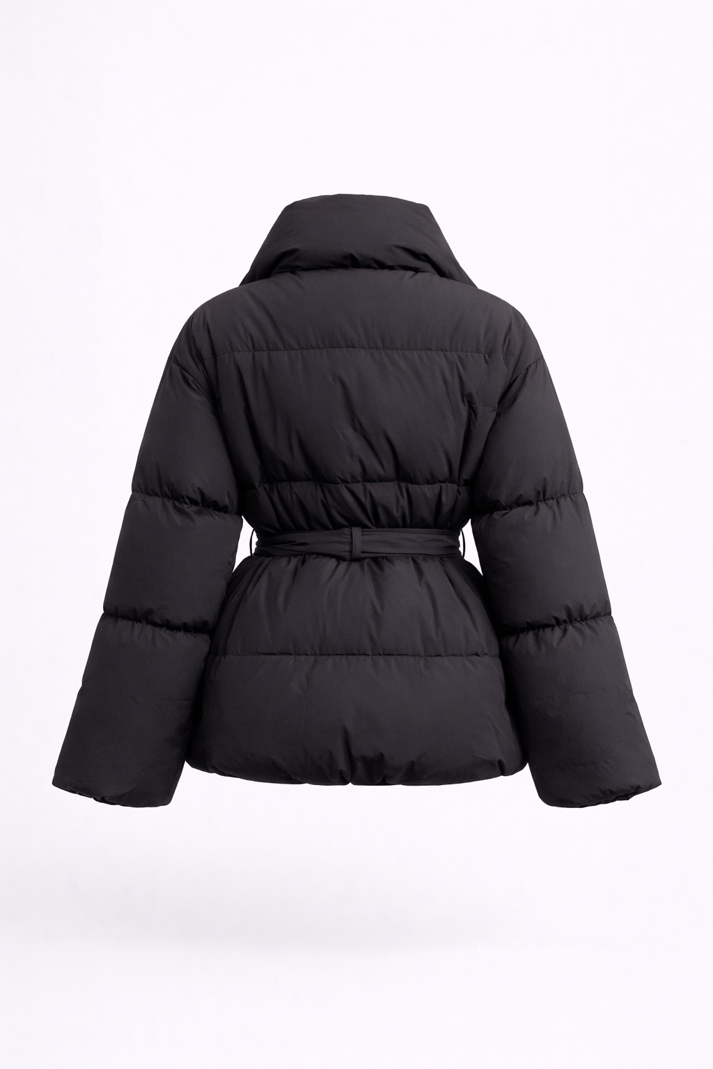 OSLO PUFFER — Belted Longline Quilted Jacket