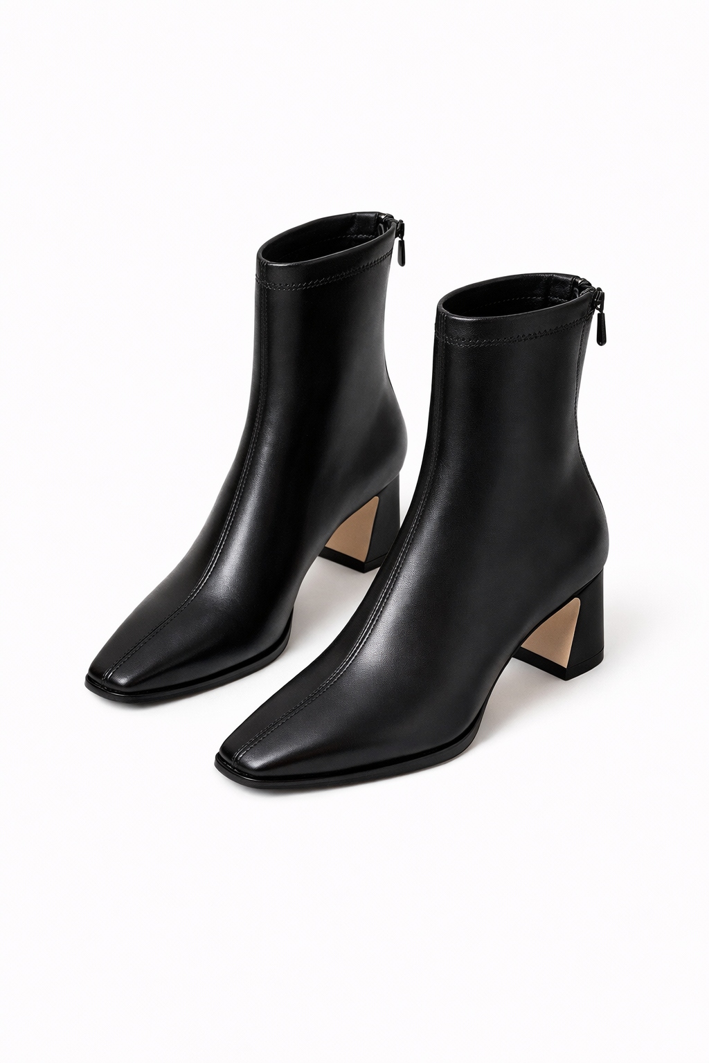COPENHAGEN BOOT — Square-Toe Chelsea with Sculptural Heel