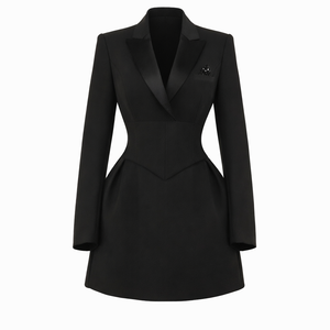 Soho Blazer Dress — Corset-Waist Mini with Bubble Skirt