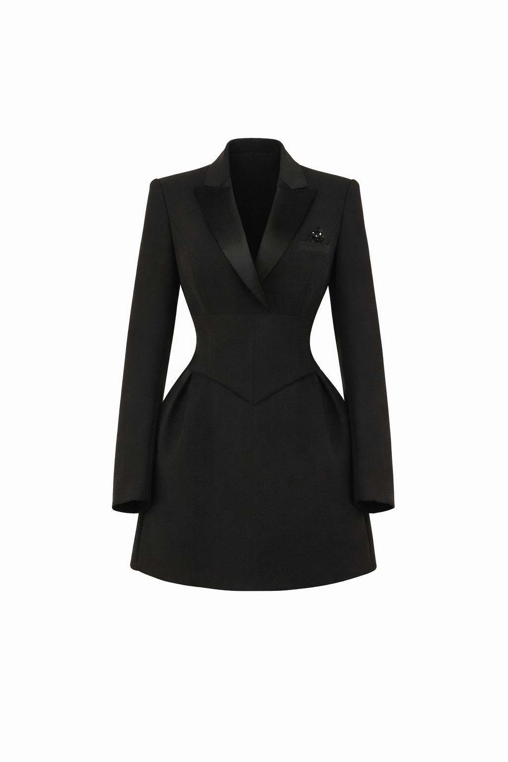 Soho Blazer Dress — Corset-Waist Mini with Bubble Skirt