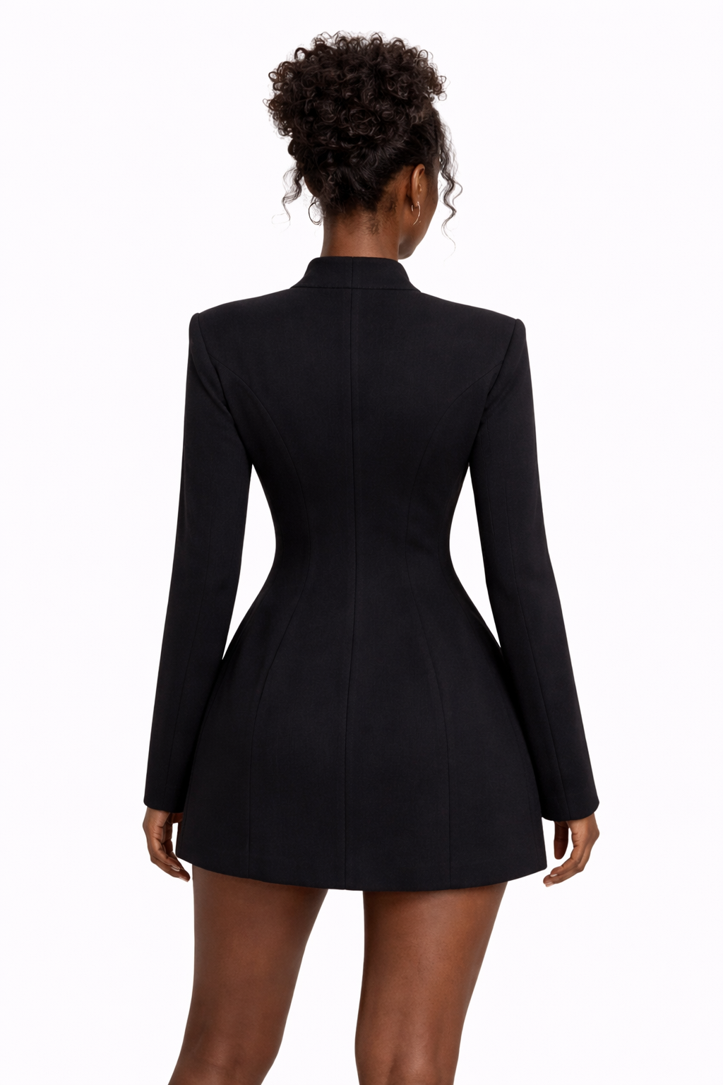 JADE MINI — Mandarin Collar Cutout with Crystal Buttons