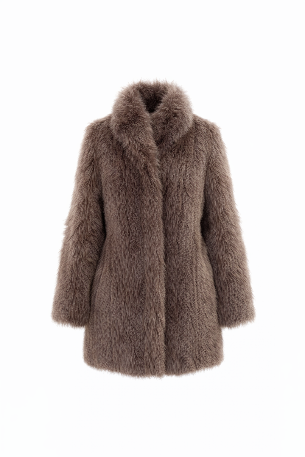 GSTAAD COAT — Oversized Faux Fur Coat with Shawl Collar