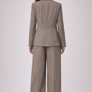 ROSEWOOD SET — Waist-Cinched Pinstripe Suit