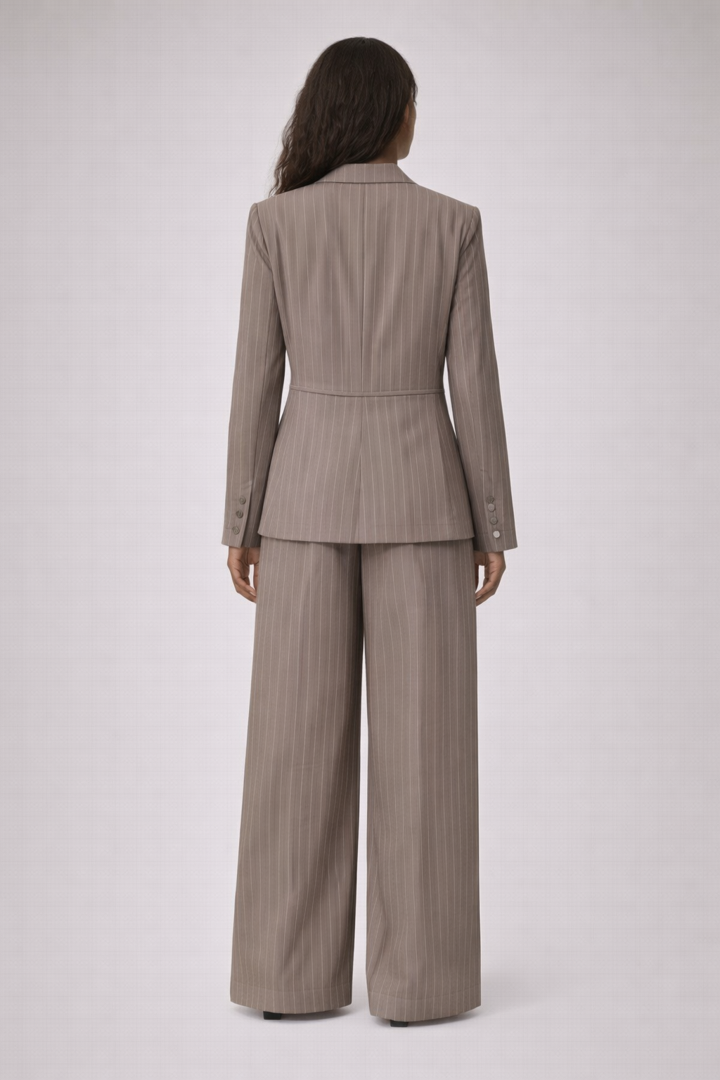 ROSEWOOD SET — Waist-Cinched Pinstripe Suit