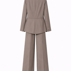 ROSEWOOD SET — Waist-Cinched Pinstripe Suit