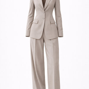 ROSEWOOD SET — Waist-Cinched Pinstripe Suit