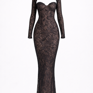 Maison Lace Backless Dress Set