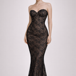 Maison Lace Backless Dress Set