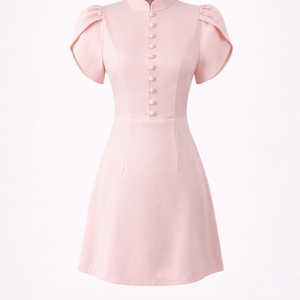 CLARA DRESS — Puff-Sleeve A-Line Mini
