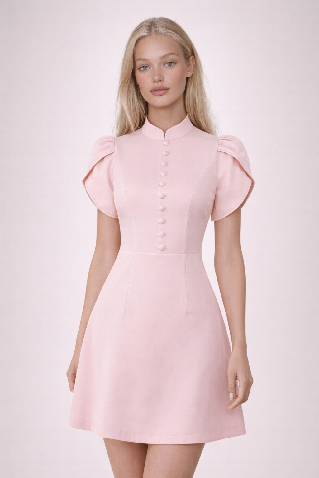 CLARA DRESS — Puff-Sleeve A-Line Mini