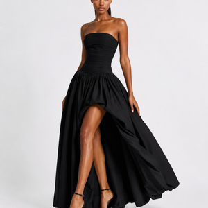 Damenmode Temperament Einfarbiges Trägerkleid
