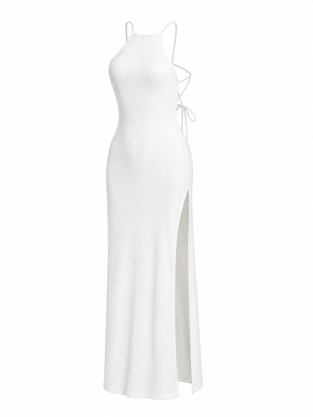 SIENA DRESS — Backless Halter Maxi Dress