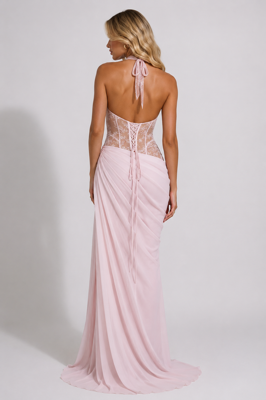 ROSALIE GOWN — Lace Corset Maxi Dress