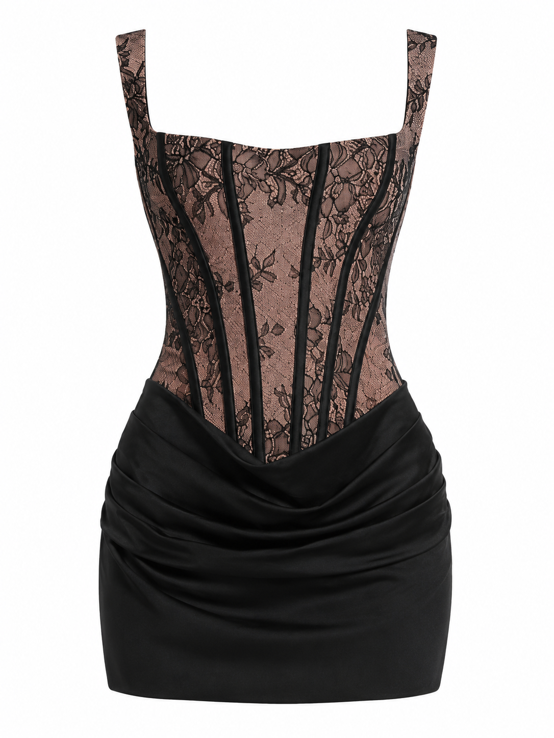 VIVIENNE DRESS — Lace Corset Mini Dress