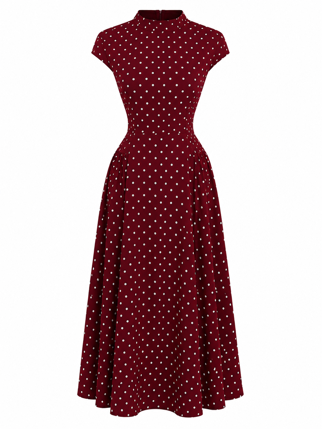 MONROE DRESS — Polka Dot Midi Dress