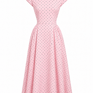 MONROE DRESS — Polka Dot Midi Dress