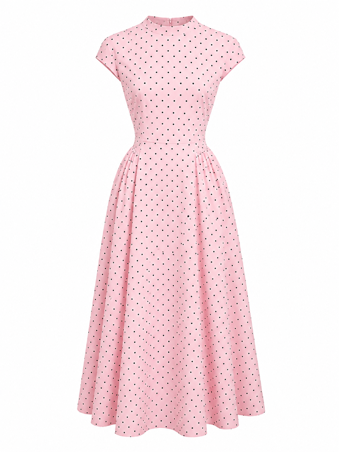 MONROE DRESS — Polka Dot Midi Dress