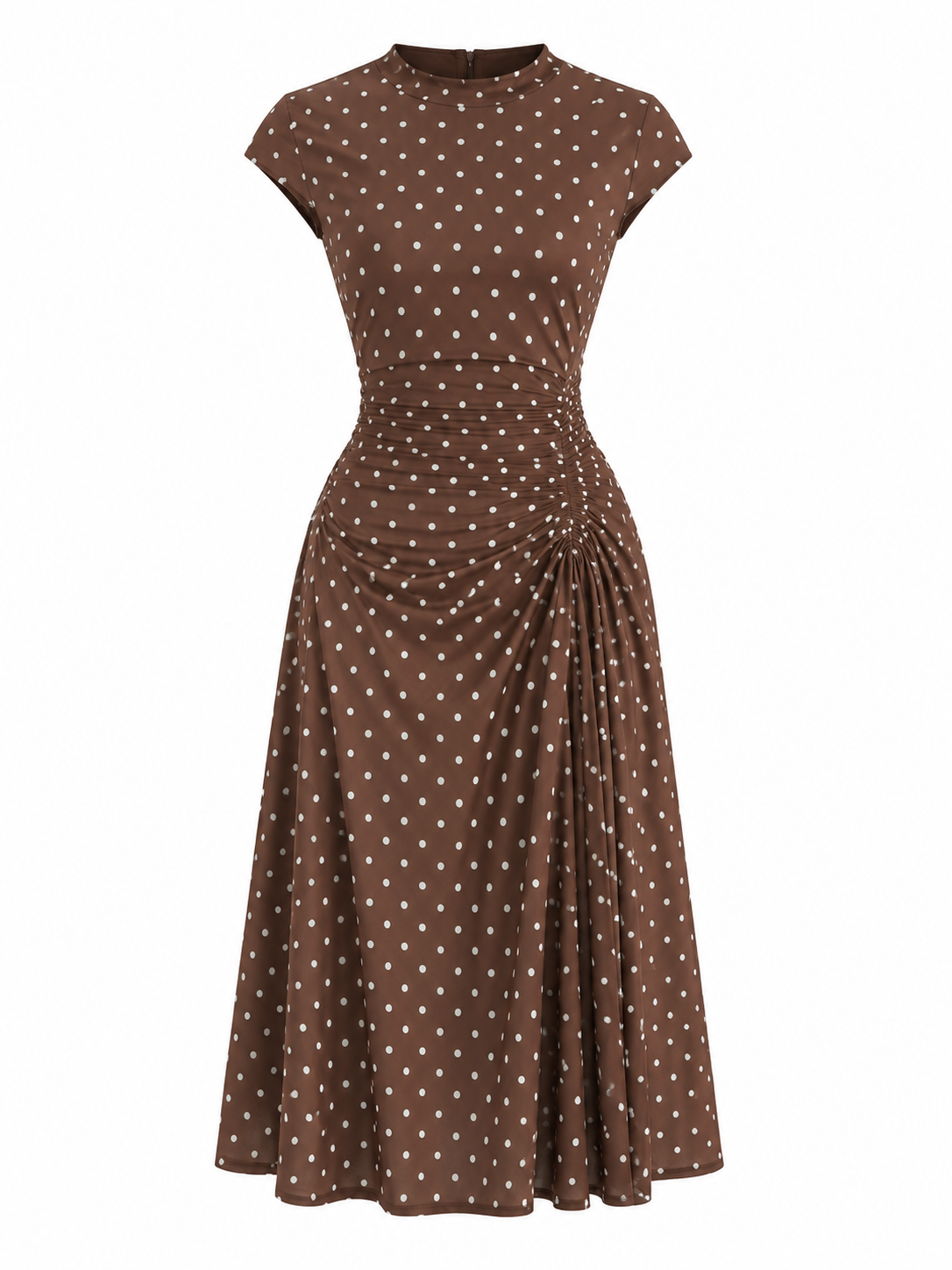 MONROE DRESS — Polka Dot Midi Dress