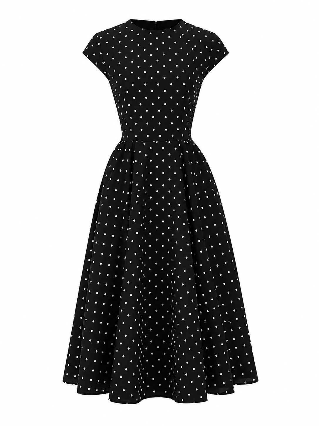 MONROE DRESS — Polka Dot Midi Dress