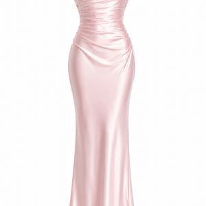 NOIR DRESS — Off-Shoulder Satin Corset Gown