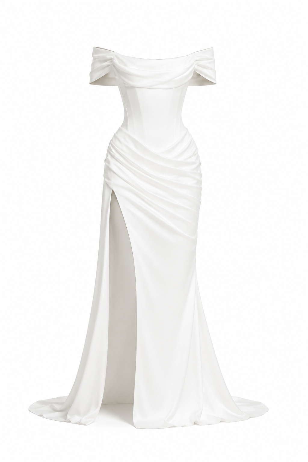 VALENCIA GOWN — Draped Corset Maxi Dress