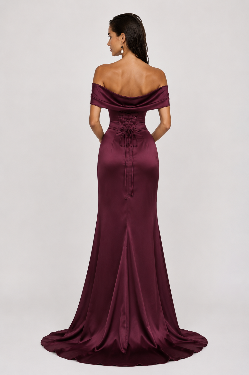 VALENCIA GOWN — Draped Corset Maxi Dress