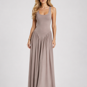 ELOISE DRESS — Square-Neck Midi Dress