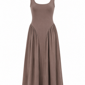 ELOISE DRESS — Square-Neck Midi Dress