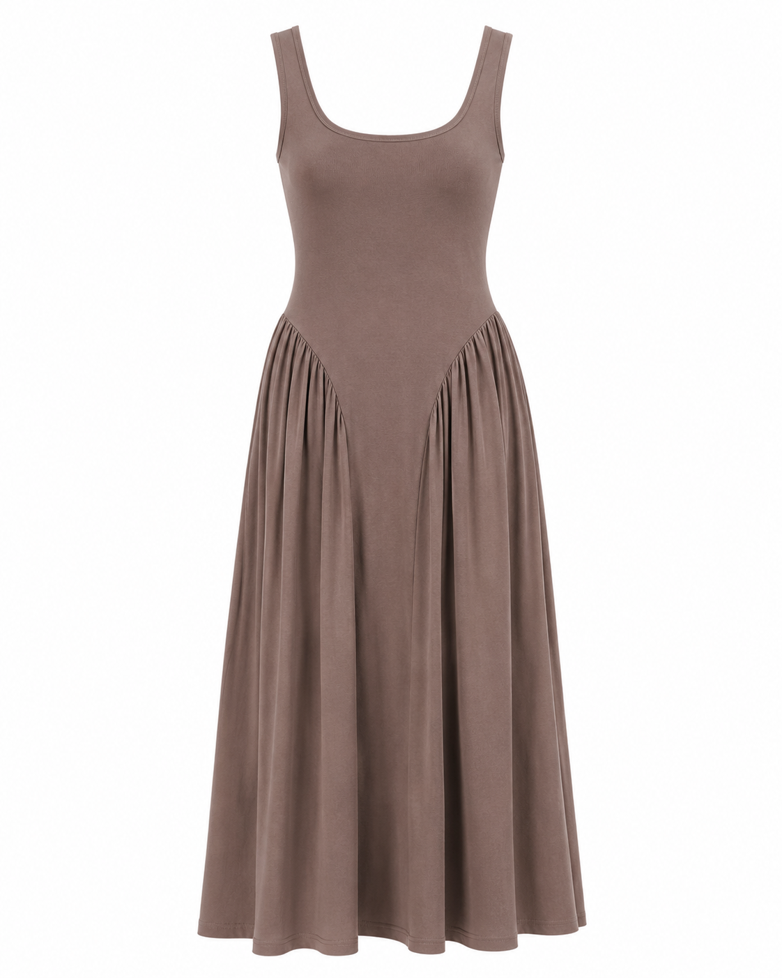 ELOISE DRESS — Square-Neck Midi Dress