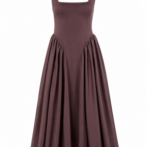 ELOISE DRESS — Square-Neck Midi Dress