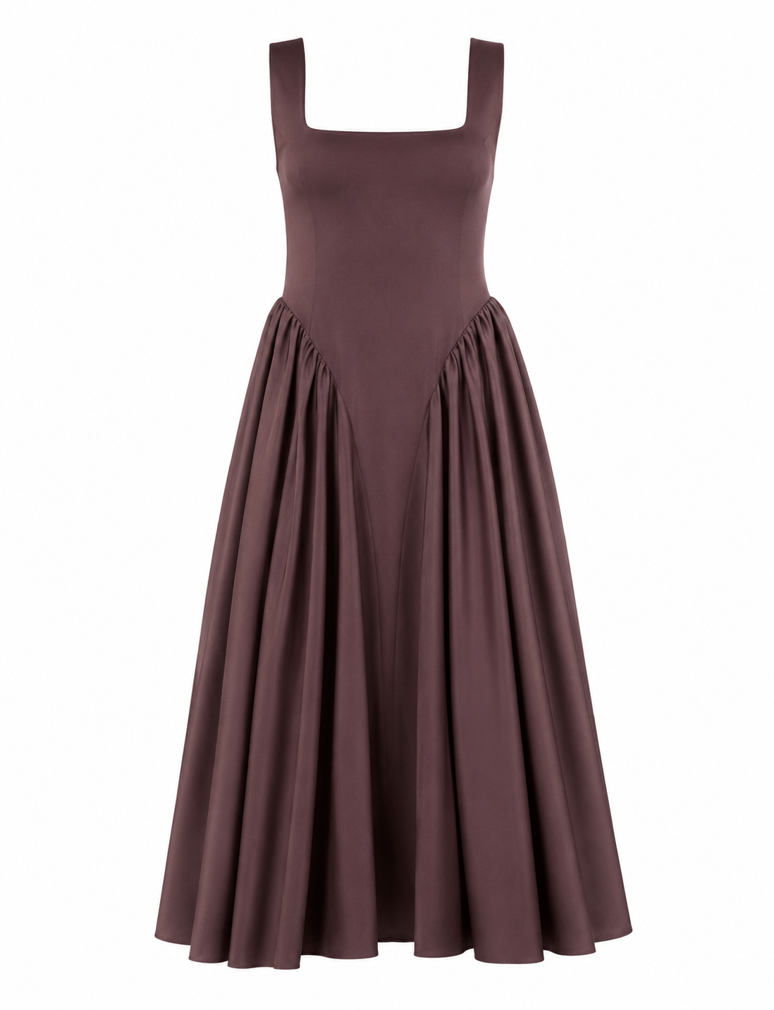 ELOISE DRESS — Square-Neck Midi Dress