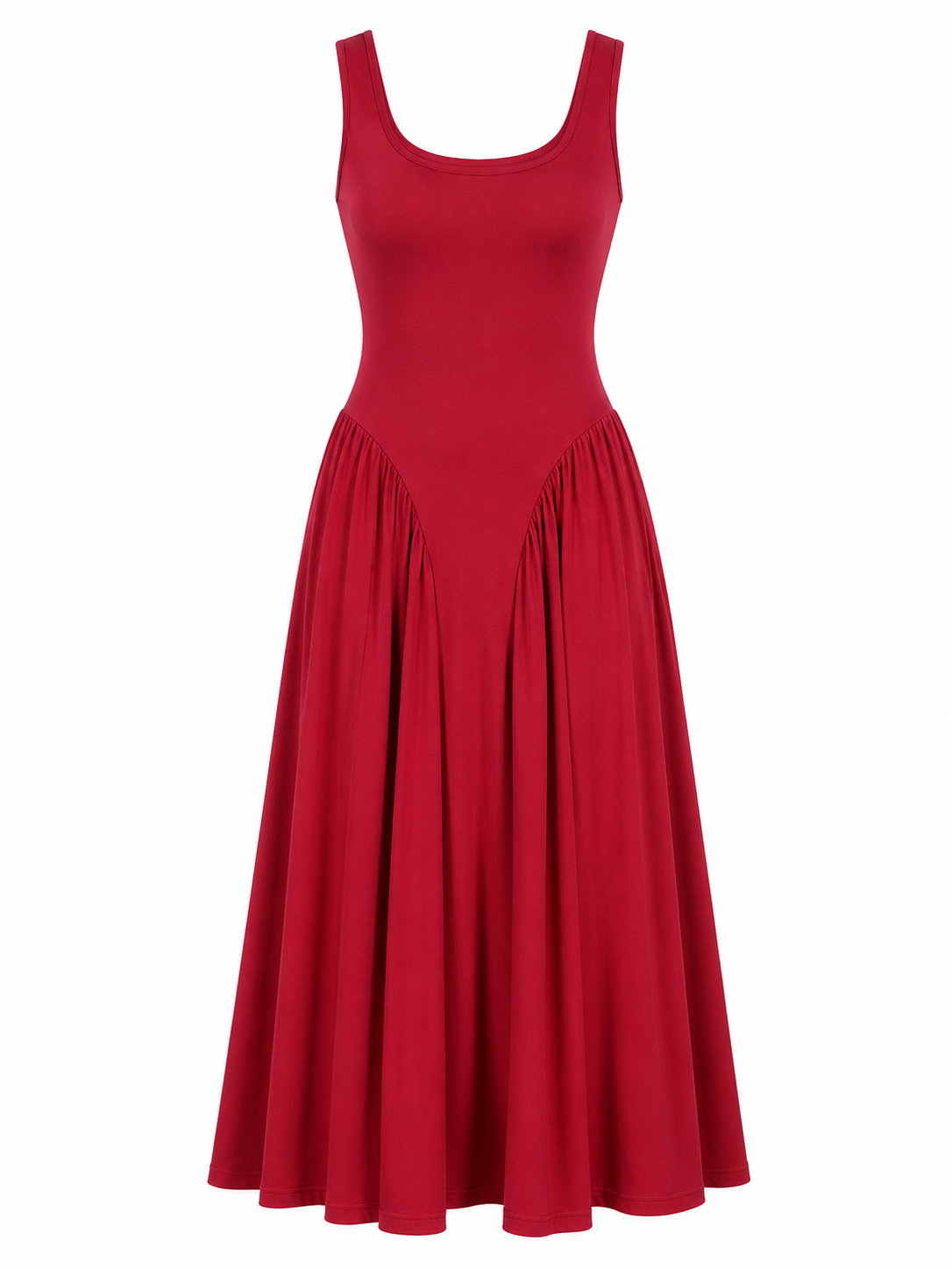 ELOISE DRESS — Square-Neck Midi Dress