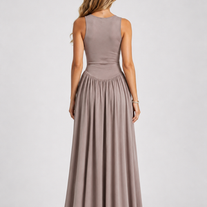 ELOISE DRESS — Square-Neck Midi Dress