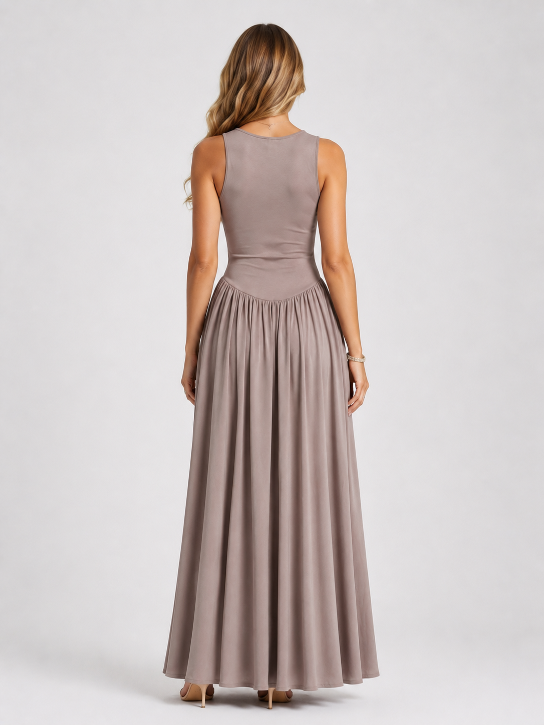 ELOISE DRESS — Square-Neck Midi Dress