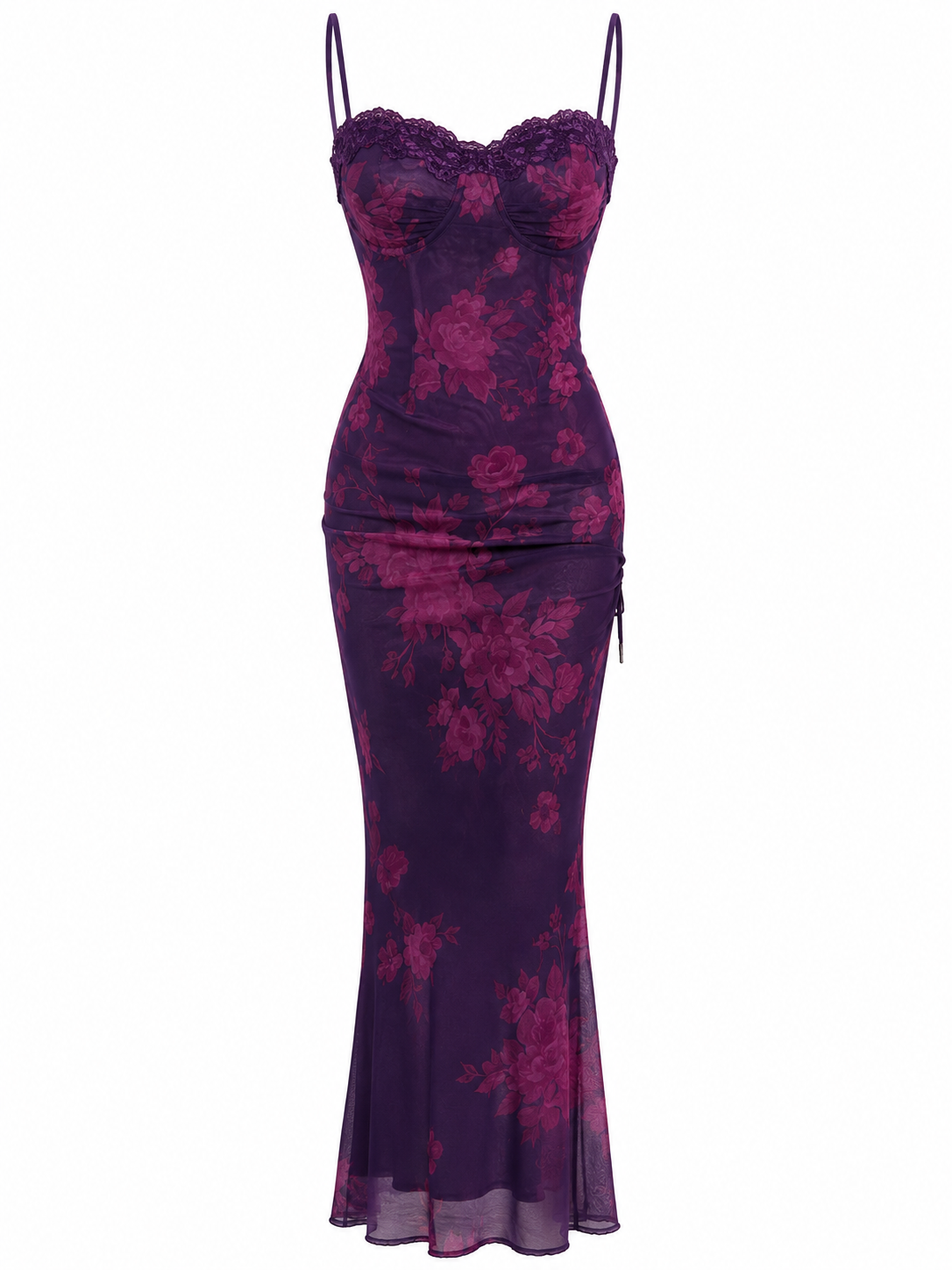 SORAYA DRESS — Lace Mesh Maxi Dress