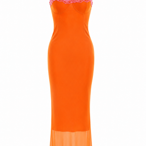 SORAYA DRESS — Lace Mesh Maxi Dress