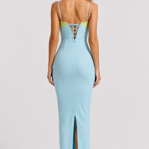 SORAYA DRESS — Lace Mesh Maxi Dress