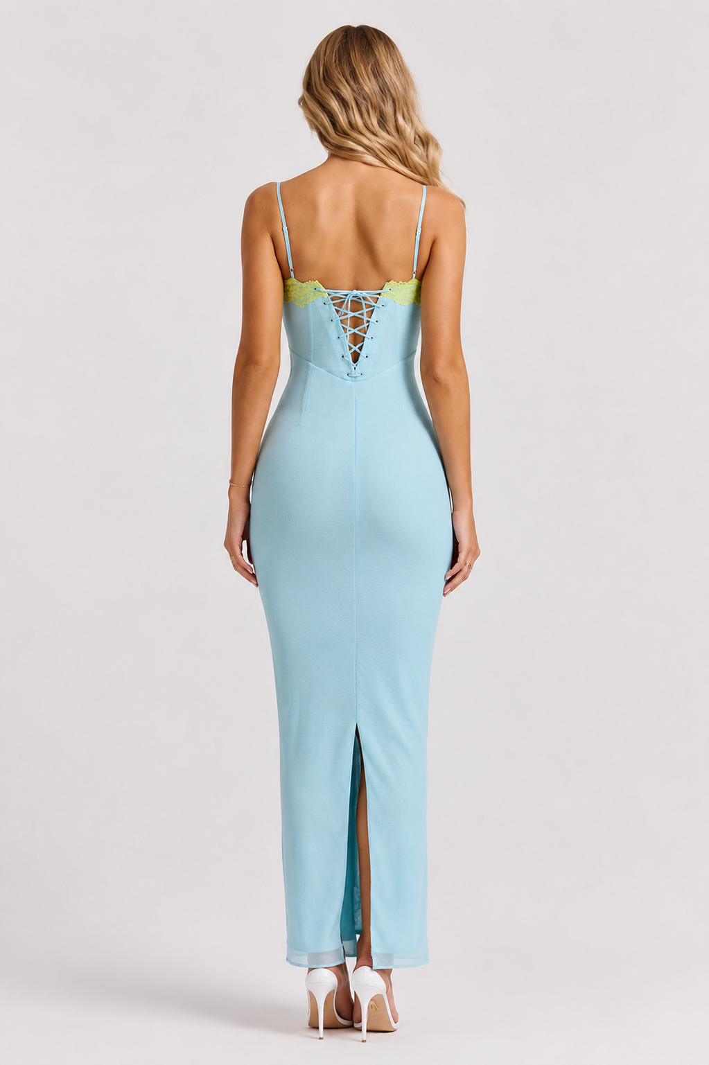 SORAYA DRESS — Lace Mesh Maxi Dress