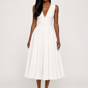 ALBA DRESS — Colour-Block Midi Dress
