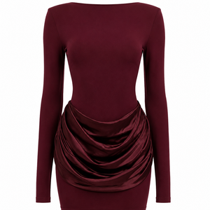 SIENNA DRESS — Draped Mini Dress