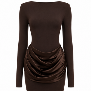 SIENNA DRESS — Draped Mini Dress