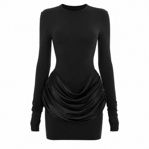 SIENNA DRESS — Draped Mini Dress